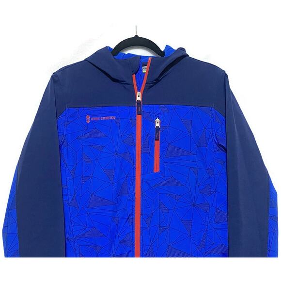 Free Country Zip Up Hoodie Jacket Youth Size 14-16 XXL Softshell Blue & Black - Picture 3 of 7